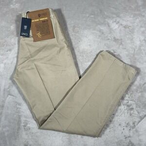 New LINCS DC & Company Selvage Khaki Pant Mens 34x35 Beige Loose Fit Vintage NWT